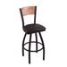 Holland Bar Stool NHL Swivel Bar Stool Upholstered/Leather/Metal/Faux leather in Black | 44 H x 18.5 W x 17 D in | Wayfair