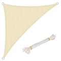 WOLTU Sun Shade Sail 4.2x4.2x6 m Right Angle Breathable HDPE Sail Shade UV Block with Free Rope Sunscreen Awning Canopy for Outdoor Garden Patio Yard Party,Cream