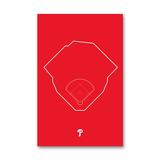 Philadelphia Phillies Citizens Bank Park 11" x 17" Ballpark Outline Art Poster