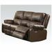 Red Barrel Studio® Chawla 81" Faux Leather Pillow Top Arm Reclining Sofa Faux Leather in Brown | 40 H x 81 W x 39 D in | Wayfair