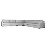 Gray Sectional - Brayden Studio® Secrest 159" Wide Linen Symmetrical Modular Corner Sectional Linen/Upholstery | 33 H x 159 W x 159 D in | Wayfair