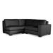 Gray/Black Sectional - Wade Logan® Maggio Linen Corner Sectional Linen | 33 H x 90 W x 83 D in | Wayfair 0FA32BC13F544E8490B560FDF1610D22