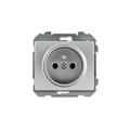 Siemens - delta iris prise de courant 2P+T silver SIE266870