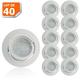 Lot de 40 Spot Led Encastrable Complete Blanc Orientable lumière Blanc Neutre eq. 50W ref.888