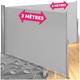 Store latéral double 180 x 600 cm en Aluminium - gris