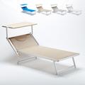 Lettino spiaggia mare in alluminio Grande Italia Xl professionale Colore: Beige