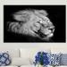 World Menagerie 'Lion Silhouette' Photographic Print on Wrapped Canvas Metal in Black/Gray | 24 H x 40 W x 1.5 D in | Wayfair