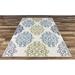 Gray/Green 63 x 0.2 in Indoor/Outdoor Area Rug - Winston Porter Keeble Beautiful Scroll Motif Green/Gray Indoor/Outdoor Area Rug | Wayfair