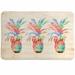 Bayou Breeze Catharine Colorful Pineapple Rectangle Non-Slip Bath Rug Polyester/Memory Foam in Brown/White | Wayfair