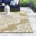 Brown/White 63 x 0.12 in Area Rug - Birch Lane™ Flula Oriental Tan Indoor/Outdoor Area Rug, Polypropylene | 63 W x 0.12 D in | Wayfair