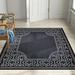 White 102 x 0.12 in Area Rug - Birch Lane™ Flula Oriental Indoor/Outdoor Area Rug in Black/Ivory Polypropylene | 102 W x 0.12 D in | Wayfair