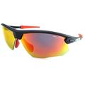 Bloc Fox Sports Sunglasses Matte Black with Red Mirror Lenses XR761