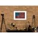 East Urban Home 'US Constitution - American Flag, Wood Boards' Framed Graphic Art Metal in Blue/Red | 24 H x 32 W x 1 D in | Wayfair