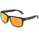 Oakley Men's Holbrook 9102E9 Sunglasses, Black Camo/Prizmruby, 55