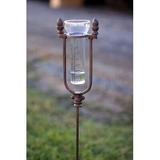 Lark Manor™ Frisco Rain Gauge Glass/Metal in Brown | 32.36 H x 4.57 W x 2.44 D in | Wayfair 2BF8A248214F4063B573A051ECAA18B2