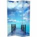 East Urban Home 48" W x 70.88" H 3- Panel Folding Room Divider Canvas in Blue | 70.88 H x 48 W x 1 D in | Wayfair A8ED508B94424BB0B1112B6C18A5CA83