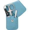 Erbe Collection dreiteiliges Manicure Set im Leder-Etui schwarz Maniküre-Set