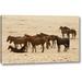 World Menagerie 'Namibia, Aus Wild horses on the Namib Desert' by Wendy Kaveney Giclee Art Print on Wrapped Canvas in Brown | Wayfair