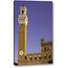 World Menagerie 'Italy Torre del Mangia in the Piazza del Campo' by Wendy Kaveney Giclee Art Print on Wrapped Canvas in Brown/Indigo | Wayfair