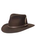 Scala Classico Men's Crushable Outback Hat Chocolate Size S