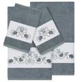 Highland Dunes Bella Embellished 4 Piece Towel Set Turkish Cotton in Gray/Green/Blue | 27 W in | Wayfair D80795C6BBE84F8297EB348615CF8B10