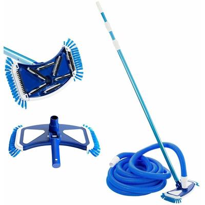 Arebos - Poolbürste Poolreiniger Pool Bodenreiniger Saugbürste Teleskopstange Poolsauger mit