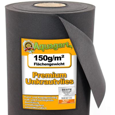 Aquagart - 40m² Gartenvlies Unkrautvlies Unkrautfolie Mulchfolie Mulchvlies 150g 2m breit