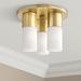 Mitzi Lola 9 1/4" Wide Aged Brass 3-Light LED Ceiling Light