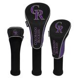 Colorado Rockies Driver Fairway Hybrid Set of Three Headcovers