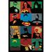 Buy Art For Less 'Justice League - Minimalist' Framed Graphic Art Print Paper, Glass in Black/Blue/Green | 38.5 H x 26.5 W x 1 D in | Wayfair