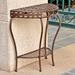 Lark Manor™ Arifa Metal Outdoor Side Table Metal in Brown | 30 H x 28.5 W x 14 D in | Wayfair 45315F0DE3D84F43873AF4B367176087