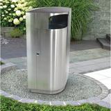 Commercial Zone Leafview Stainless Steel 20 Gallon Trash Can Stainless Steel in Gray | 43 H x 21 W x 15.25 D in | Wayfair 782029