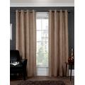 90" x 72" (228x183cm) Luxury Mink Brown Soft Faux Suede Thermal Blackout Ring Top Eyelet Pair Curtains Lined, Heavy Fabric By SW Living