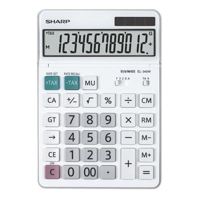 Tischrechner »EL-340W« weiß, Sharp, 12.7x1.7x18.5 cm