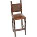 Astoria Grand Navarette 30" Bar Stool Wood/Upholstered/Leather/Genuine Leather in Brown | 40 H x 18 W x 18 D in | Wayfair