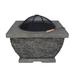 Williston Forge Charlotta Concrete Wood Burning Fire Pit Concrete in Brown/Gray | 20.25 H x 32.25 W x 32.25 D in | Wayfair