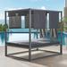 Wade Logan® Asbery Patio Daybed w/ Cushions Metal in Gray | 76 H x 60.75 W x 60.75 D in | Wayfair 5A0D948B18F143B69BFA807DEEDFB707
