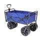 Mac Sports Heavy Duty Steel Frame Collapsible Folding 68 kg Capacity Outdoor Beach Garden Utility Wagon Cart with 4 All Terrain Wheels, Blue/Black