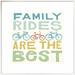 East Urban Home Lets Cruise Family Rides I by Michael Mullan - Textual Art Print Paper in Blue/Green | 21.6 H x 21.6 W x 1.5 D in | Wayfair