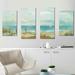 Highland Dunes 'Serenity on the Beach' Acrylic Painting Print Multi-Piece Image on Canvas in Brown | 38 H x 72 W x 1.5 D in | Wayfair