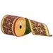 The Holiday Aisle® Flower Pattern & Flock Border Ribbon Fabric in Green/Red | 0.2 H x 4 W x 360 D in | Wayfair CDC23DB9A23643C284213E6EC9638C8F