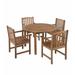 Plow & Hearth Lancaster 5 Piece Outdoor Dining Set Wood in Brown/White | Wayfair 62A46 NT