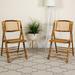 Flash Furniture Elliott Bamboo Wood Folding Chair - Event Folding Chair - Commercial Folding Chair Wood in Brown | Wayfair 4-X-62111-BAM-GG