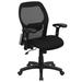 Symple Stuff Yearby Mid-Back Super Mesh Executive Swivel Office Chair w/ Knee Tilt Control Upholstered/Mesh/ in Black | Wayfair
