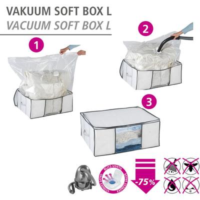 Vakuum Soft Box l, Weiß, Polypropylen weiß, Polyethylen transparent, Polyamid - weiß - Wenko
