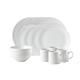 Wedgwood 40023857 Gio 16-Piece Set 16pce, Bone China, White