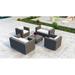 Wade Logan® Ballu 5 Piece Sunbrella Sofa Seating Group w/ Cushion, Wicker in Gray | 28.25 H x 63 W x 34.75 D in | Outdoor Furniture | Wayfair