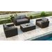 Everly Quinn Glen Ellyn 4 Piece Rattan Sofa Seating Group w/ Sunbrella Cushion Synthetic Wicker/All - Weather Wicker/Wicker/Rattan in Gray | Outdoor Furniture | Wayfair