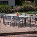 Latitude Run® Baywood 7 Piece Outdoor Dining Set Metal in Gray | 78 W x 40 D in | Wayfair 36C4977B853244D386B837D5A36CC5FC