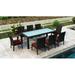 Willa Arlo™ Interiors Thornaby 9 Piece Outdoor Dining Set w/ Sunbrella Cushion Wood/Glass in Brown | 78.75 W x 39.25 D in | Wayfair